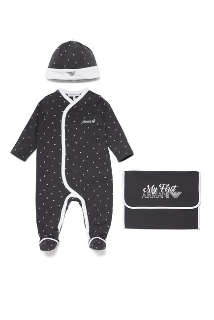 Sleepsuit, Hat and Pouch Set
